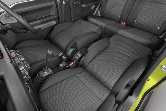 Maruti Suzuki Jimny, Rear bench folds down to extend the flat load floor.