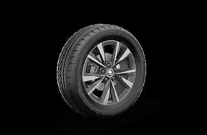 Skoda Škoda Slavia (2022–2026), R16 machined dual-tone alloy wheel.