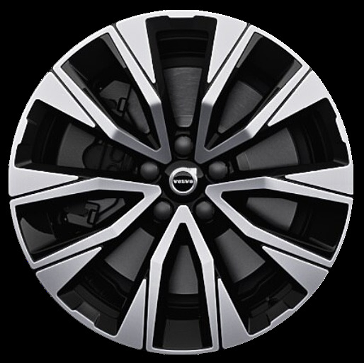 Volvo XC60, 48.26 cm (19-inch) 5-V Spoke Black Diamond-cut alloy wheels
