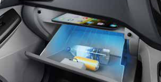 Tata Tiago NRG, Cooled glove box keeps drinks and snacks chilled