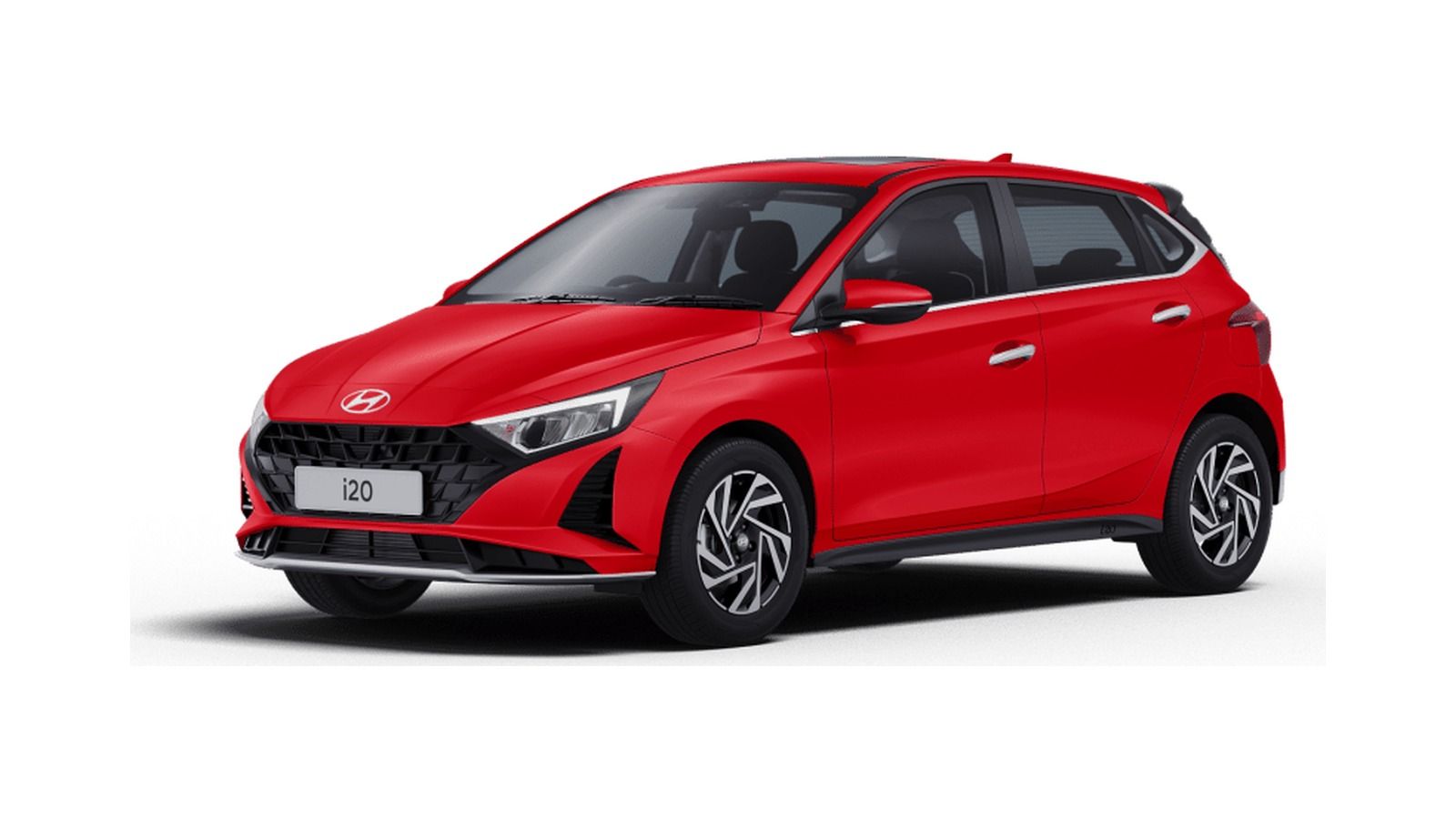 Hyundai i20 in Fiery Red