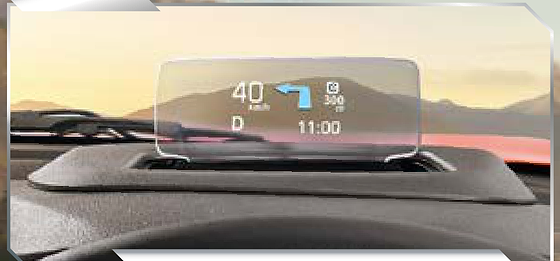 Toyota Urban Cruiser Taisor, Head-up display projecting speed and navigation