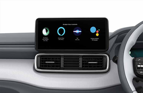 Tata Punch EV, Multiple voice assistants: Hey Tata, Alexa, Siri and Google Assistant