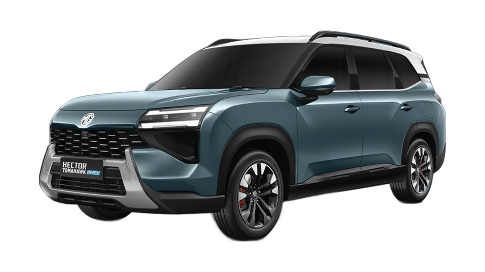 MG Hector Tomahawk PHEV in Turquoise Green & Pearl White