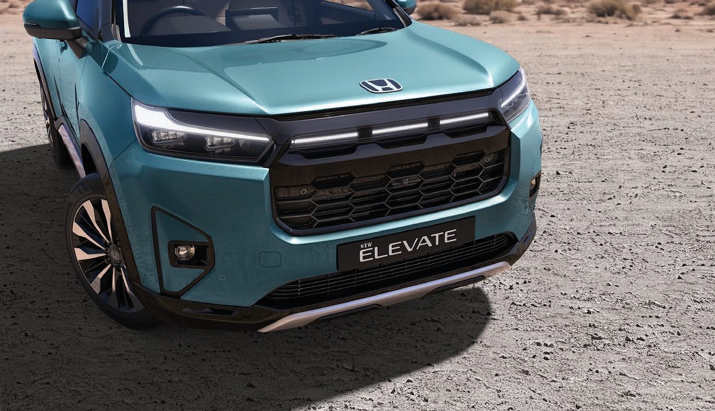 Bold mesh grille with the Honda badge on the bonnet and the Tri-Bar LED lights
