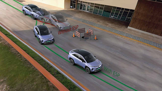 Tata Curvv EV, Electronic Stability Program with i-VBAC keeps the car on its intended line
