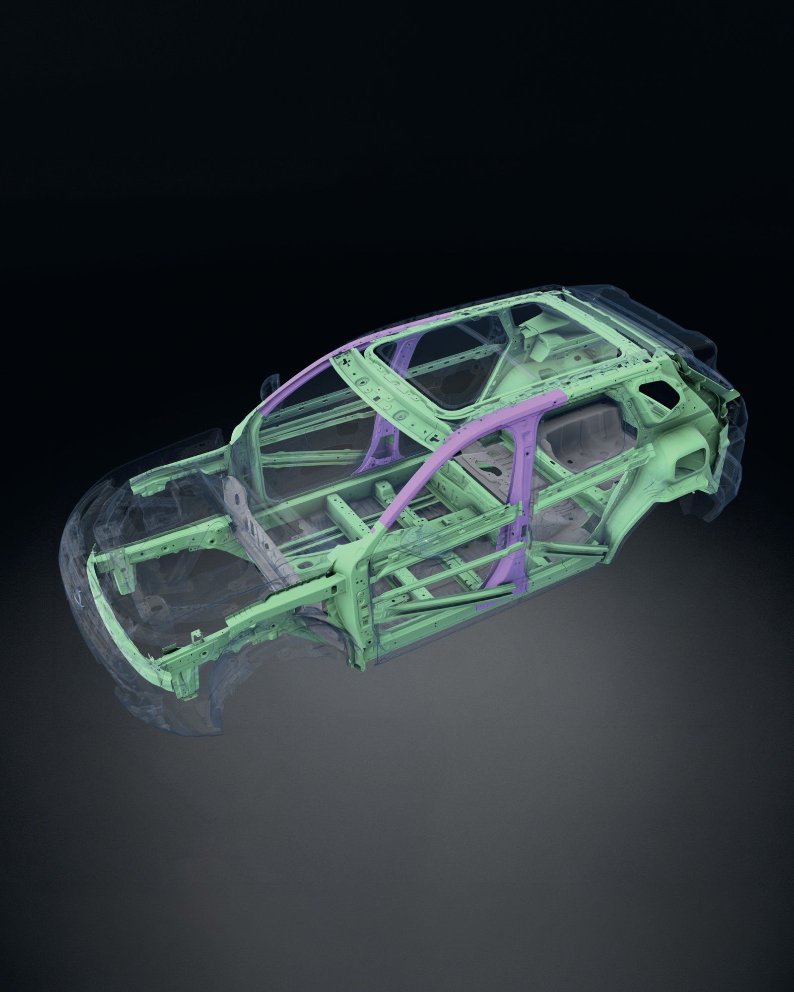 Nissan Tekton — Monocoque shell with 62% high- and ultra-high-strength steel; 5-star Bharat NCAP