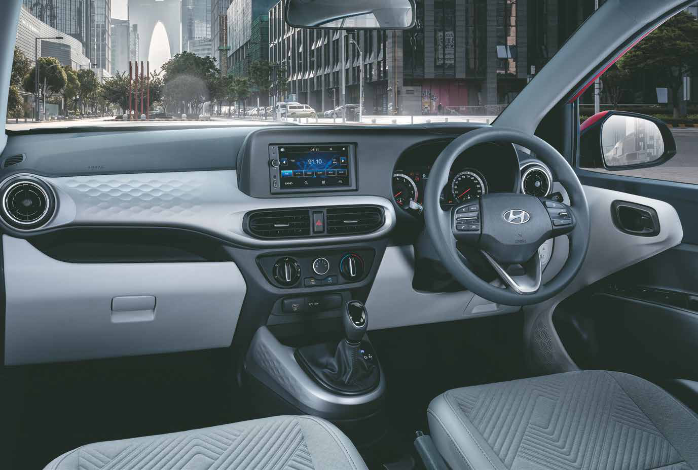 Hyundai Grand i10 Nios — Corporate trim cabin with 17.14 cm (6.75-inch) touchscreen