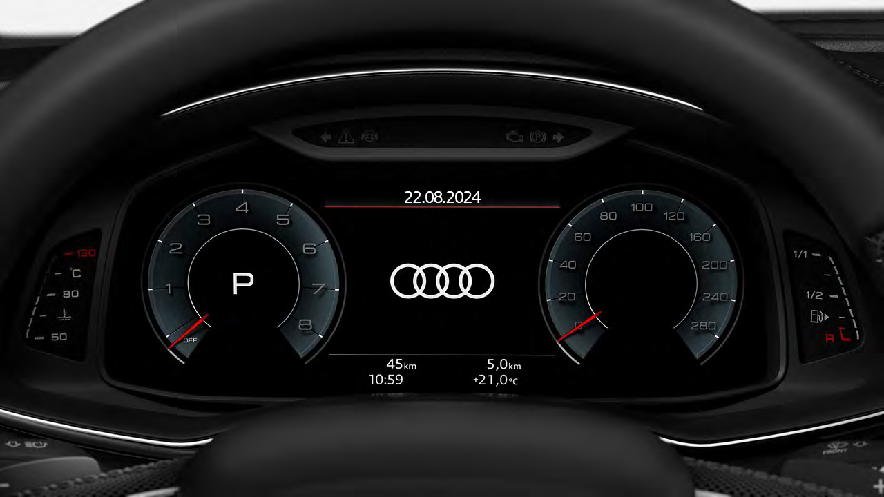 Audi Q8 — Audi virtual cockpit — 31.24 cm fully digital instrument cluster.