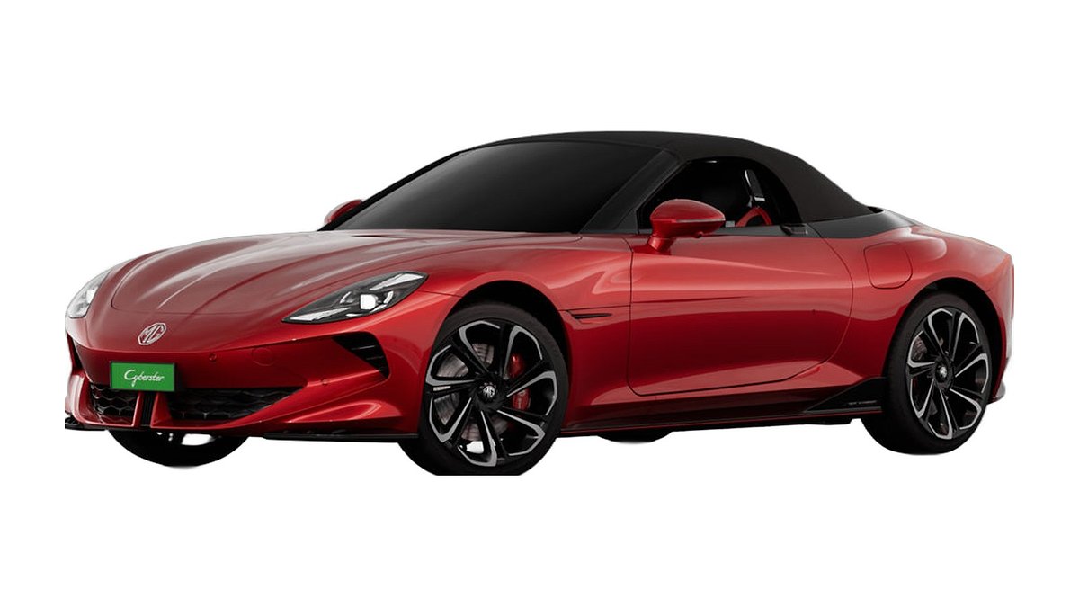 Cyberster in Flare Red with Black roof colour
