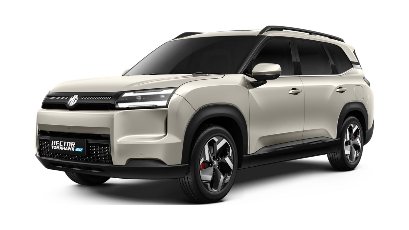 MG Hector Tomahawk EV in Shadow Gold
