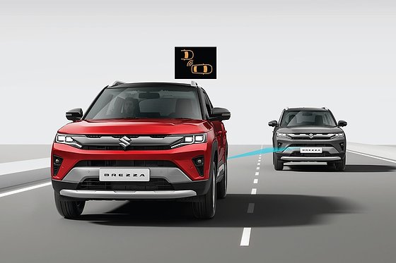 Maruti Suzuki Brezza, Blind Spot Warning with Lane Change Alert keeps watch over your blind spots on the move.