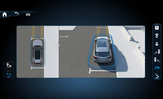 Mercedes-Benz CLE Cabriolet — 360-degree surround-view camera parking display