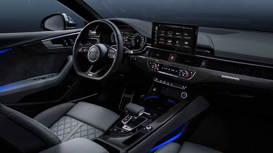 Audi S5 Sportback, Contour and ambient interior lighting outlining the dashboard and doors