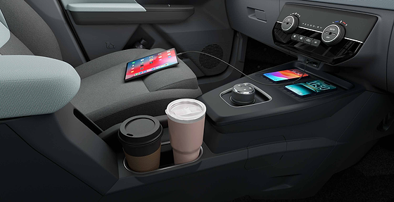 Tata Tiago EV, Dual smartphone deck keeps both devices placed and powered