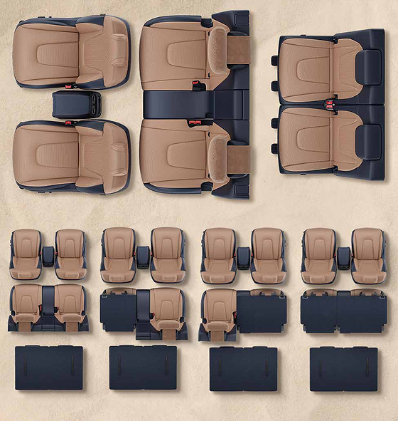 Hyundai Alcazar, Versatile 6- and 7-seater configurations with foldable seats