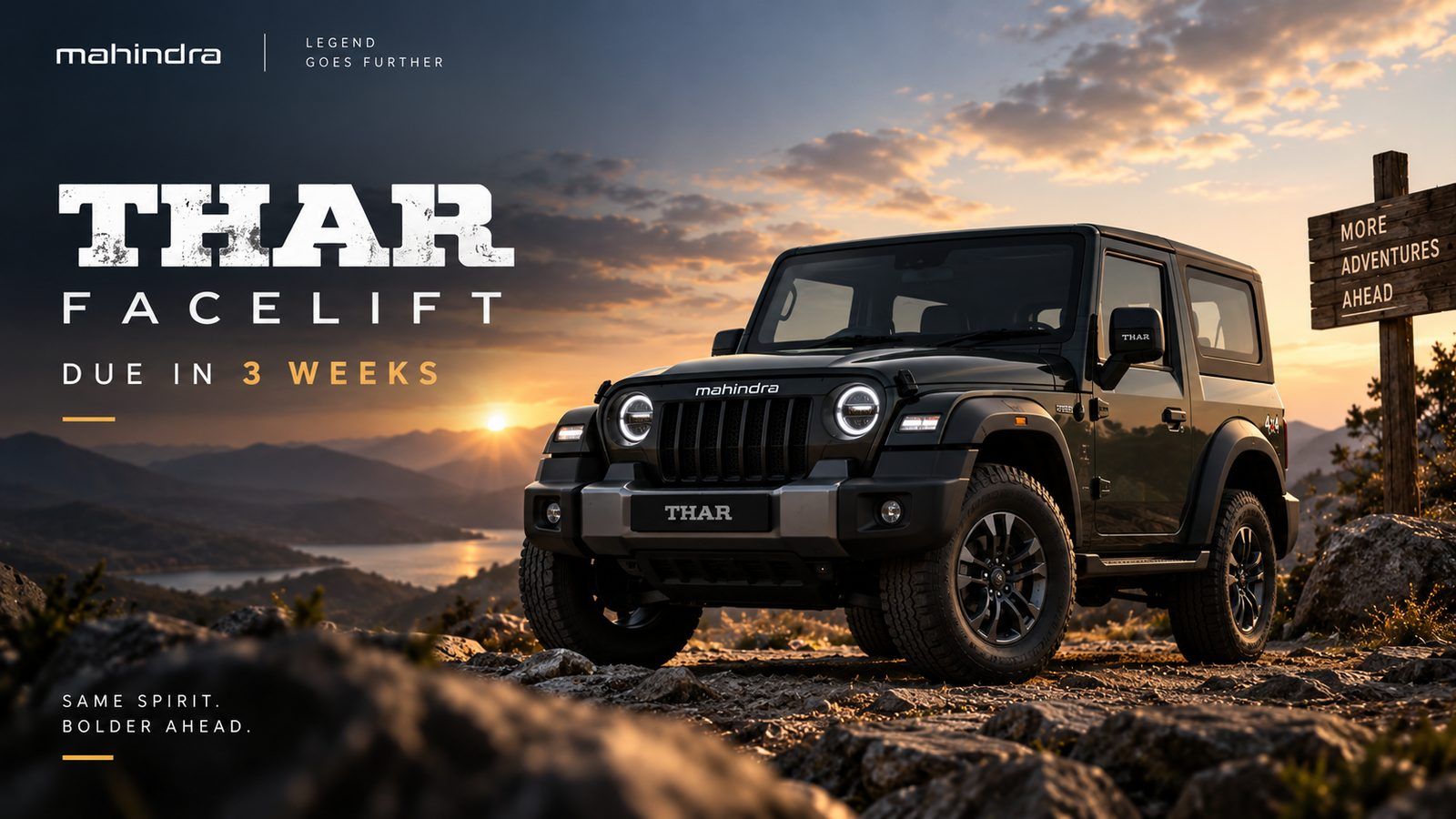 Mahindra Thar Facelift Due in 3 Weeks: What Changes, and Should You Wait?