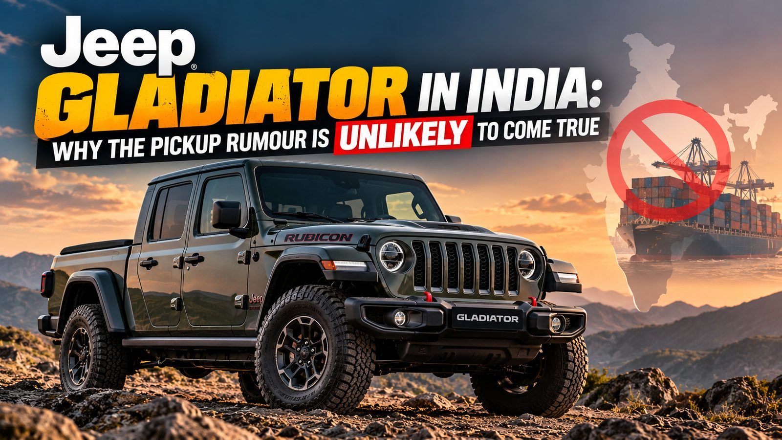 Jeep Gladiator in India: why the pickup rumour is unlikely to come true