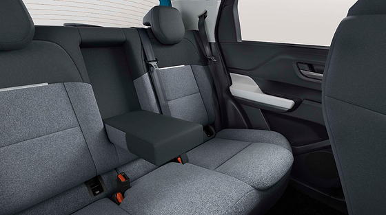 Tata Punch, Rear bench with fold-down centre armrest and adjustable headrests