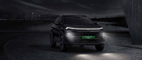 Tata Nexon EV, Nexon.ev #DARK edition - blacked-out exterior theme with the signature light bar