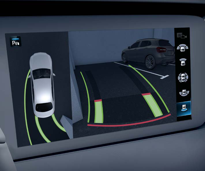 Mercedes-Benz C-Class — Parking package with 360-degree camera and guidance lines