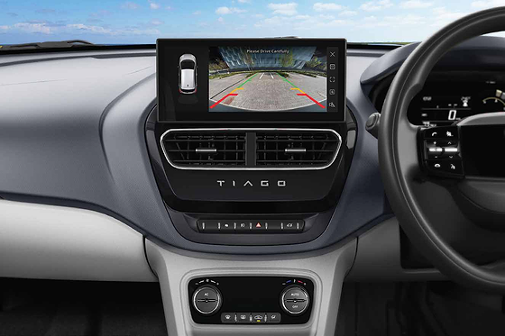 Tata Tiago NRG, HD reverse parking digital camera with parking guidelines