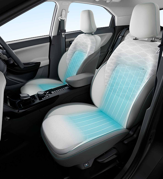 Tata Nexon EV, Bolstered ultra-comfort front seats with ventilation