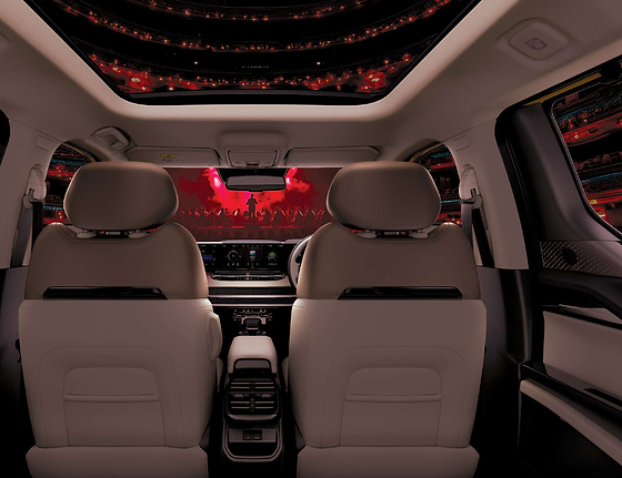 Tata Sierra, Theatre Pro mode turns the cabin into a cinematic space, pairing the Horizon View screens with Dolby Atmos sound