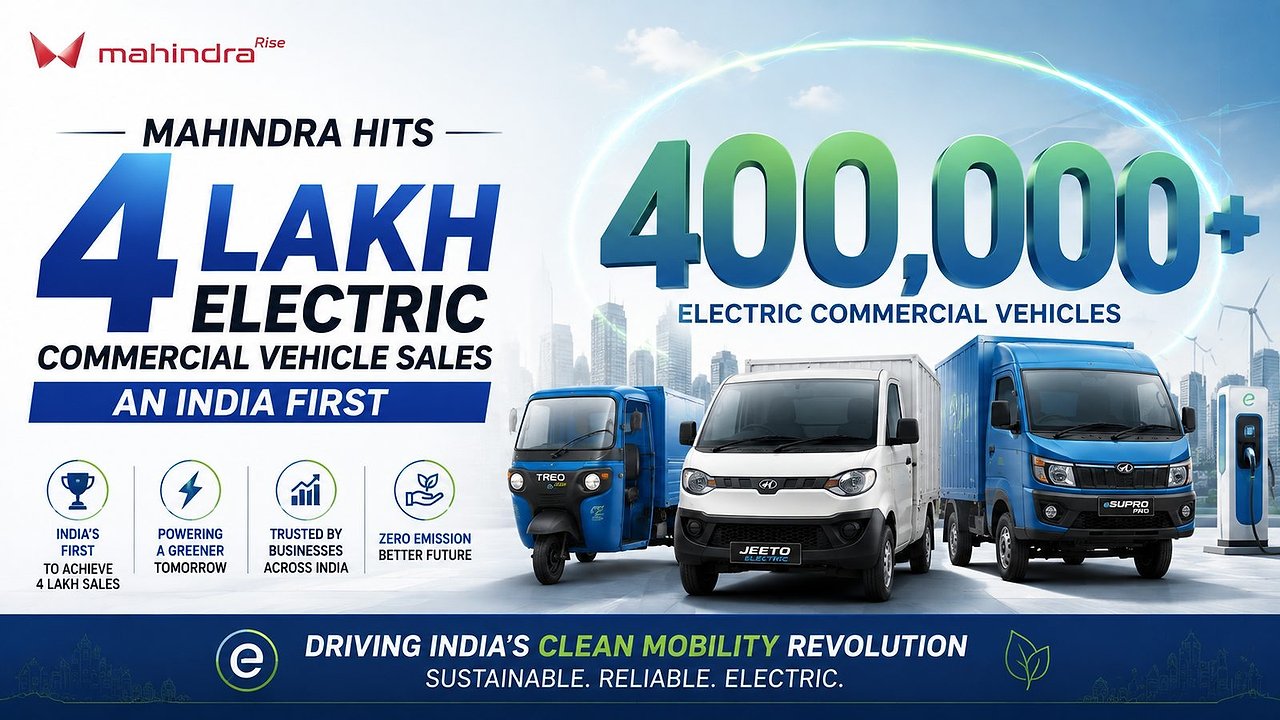 Mahindra hits 4 lakh electric commercial vehicle sales, an India first