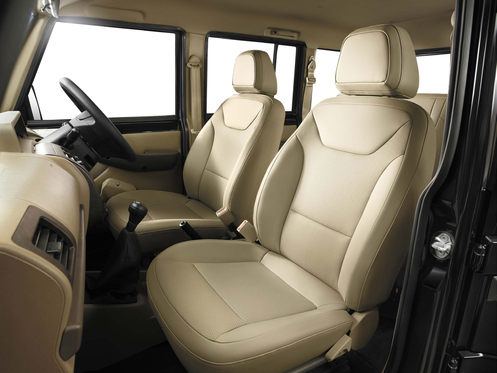 Mahindra Bolero — Redesigned front seats with premium leatherette upholstery