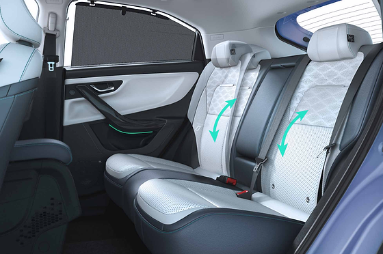 Tata Curvv EV, 2-stage rear seat recline lets rear passengers pick their backrest angle