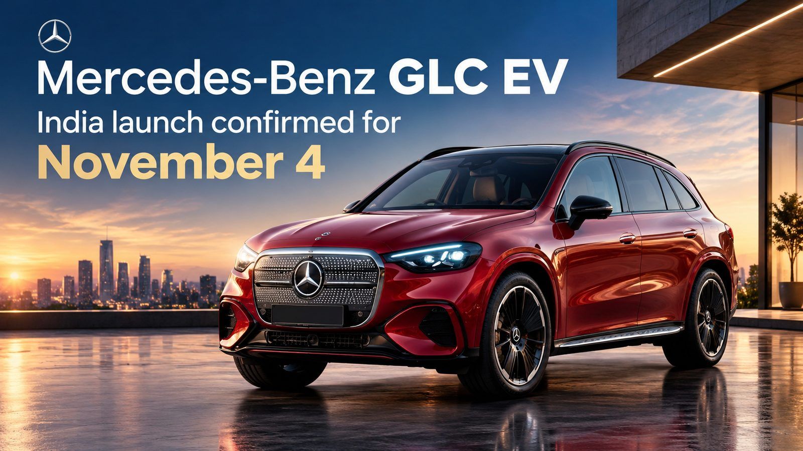 Mercedes-Benz GLC EV launches November 4 in India at ₹80-85 lakh