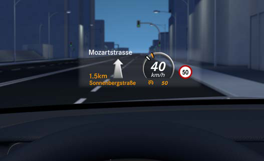 Mercedes-Benz Mercedes-Maybach GLS — Head-up display projecting speed and navigation onto the windscreen