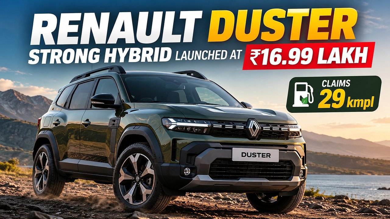 Renault Duster Strong Hybrid launched at ₹16.99 lakh, claims 29 kmpl