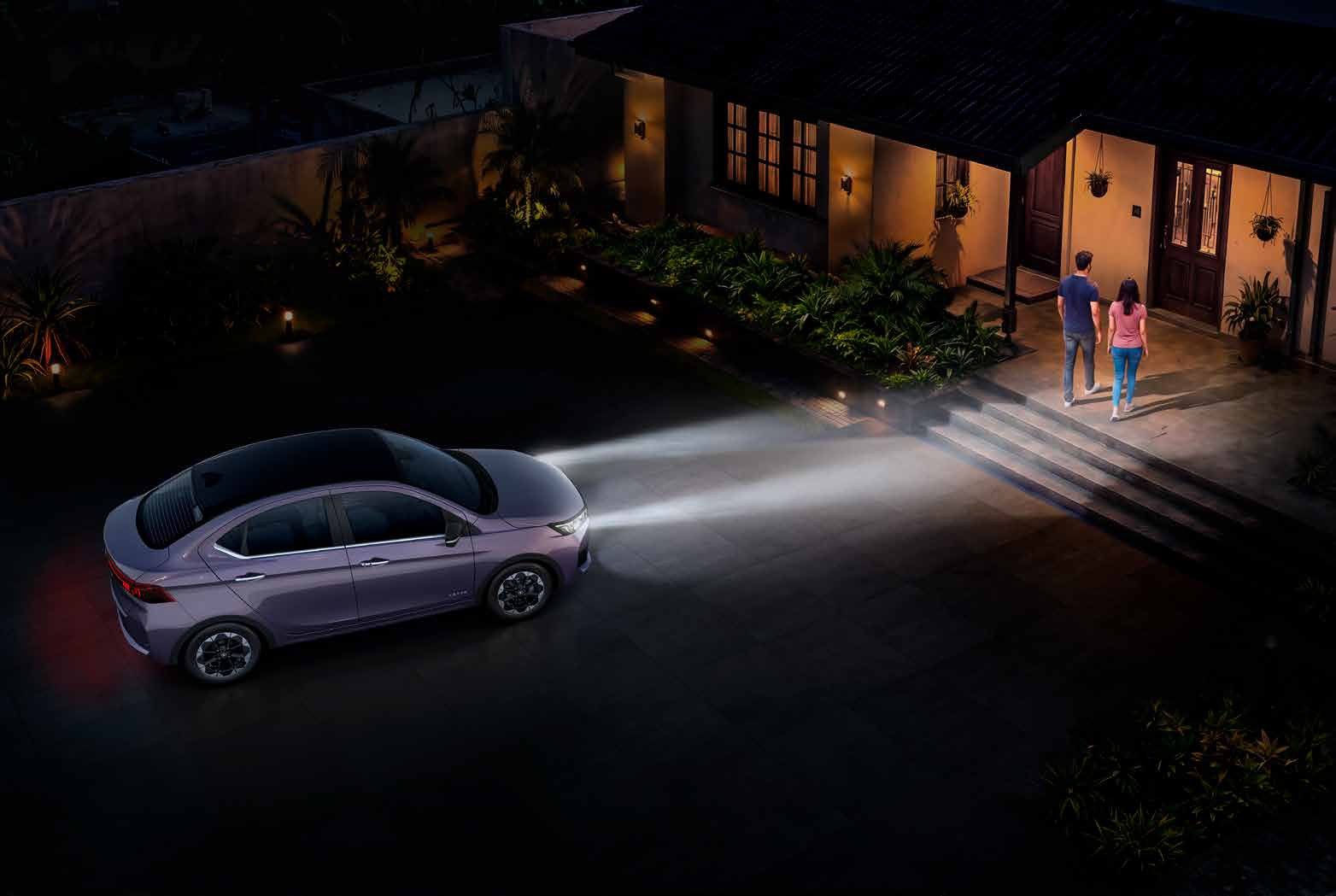 Tata Aeris, Follow Me Home headlamps stay lit to light the path after you park