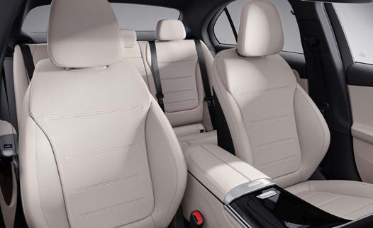 Mercedes-Benz C-Class — Rear bench seats in light ARTICO man-made leather upholstery