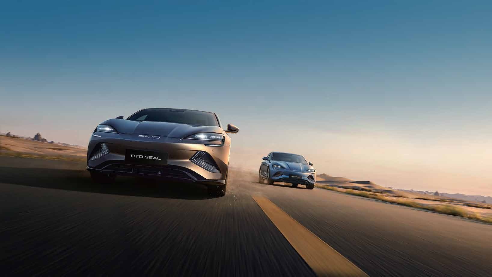 BYD Seal — Rear-drive performance: 0-100 km/h in 3.8 seconds and up to 650 km driving range.