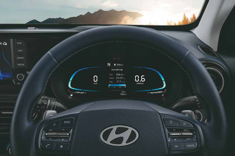 Hyundai Exter — Digital cluster with colour TFT MID