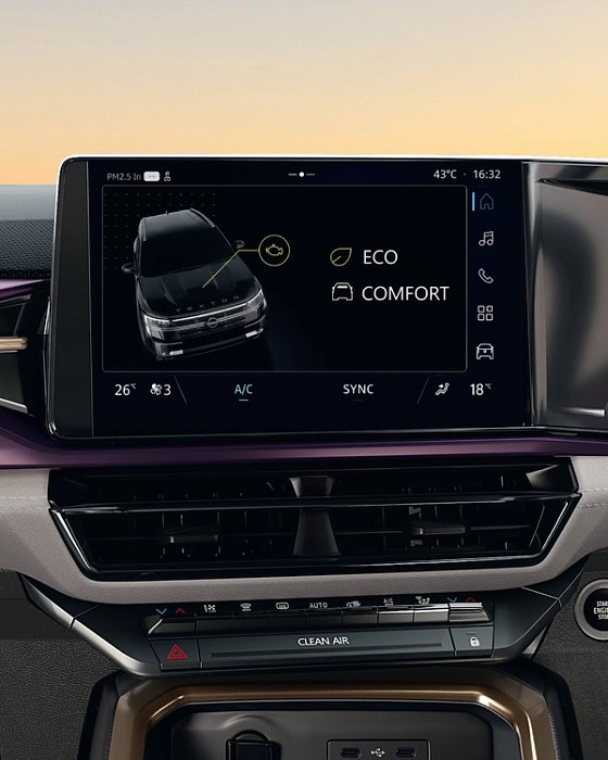 Nissan Tekton, Dual drive modes - Eco and Comfort - each with dedicated mood lighting