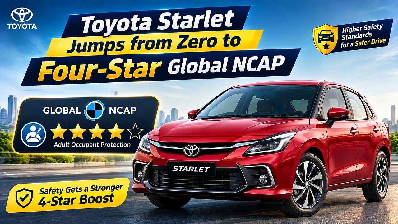 Toyota Starlet jumps from zero to four-star Global NCAP after six-airbag upgrade