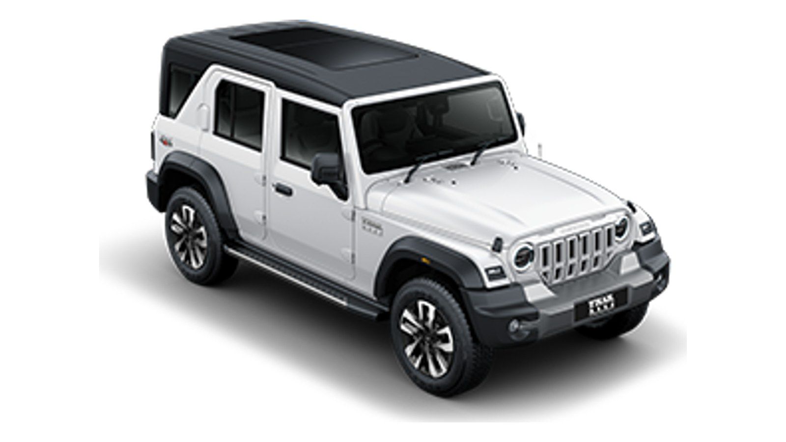 Mahindra Thar Roxx in Everest White (Black roof)