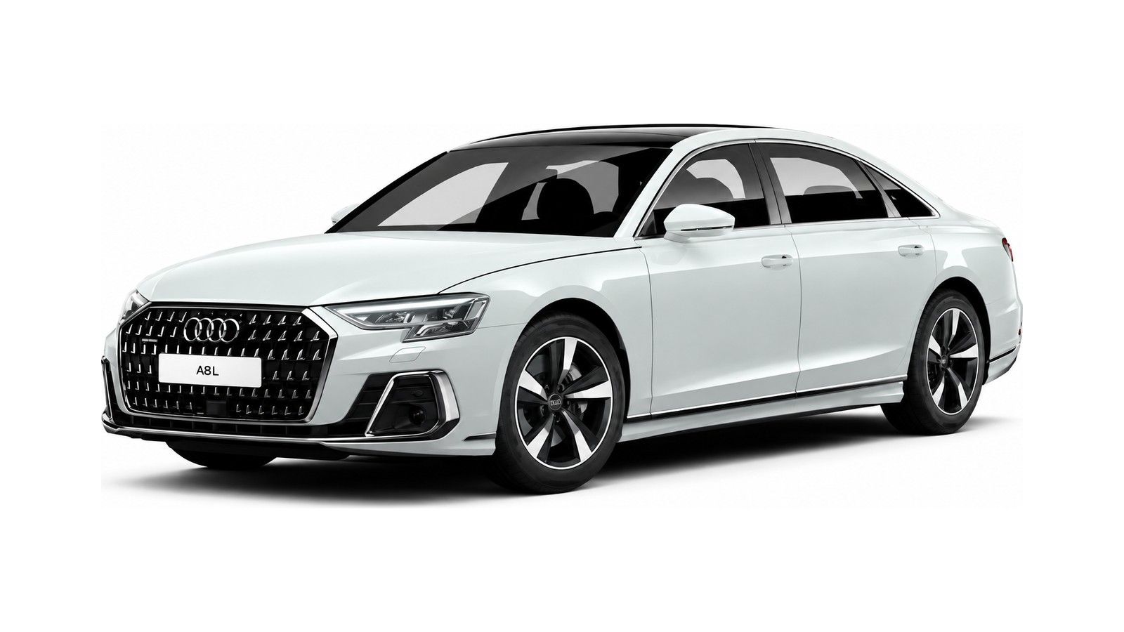 Audi A8 L in Glacier White
