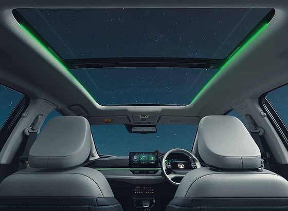 Tata Curvv EV, Voice-assisted panoramic sunroof with mood lighting