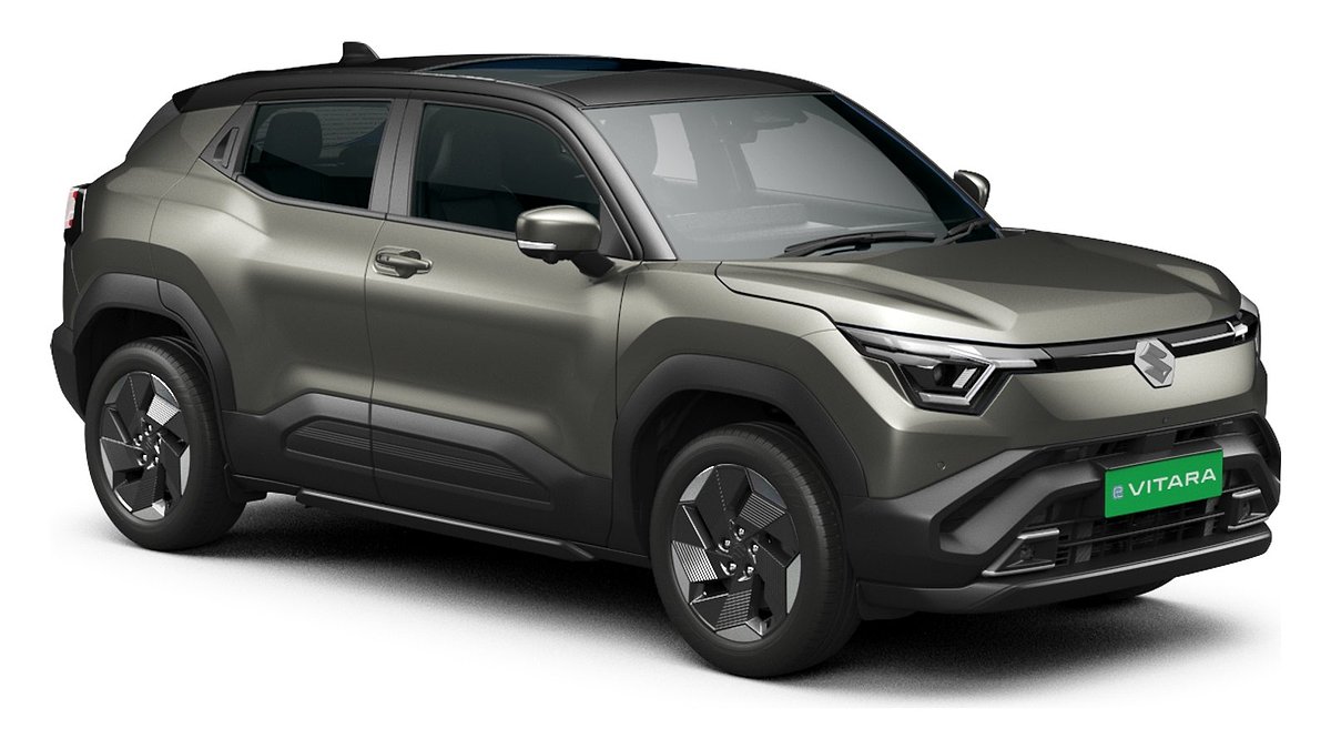 e Vitara in Land Breeze Green with Bluish Black Roof colour