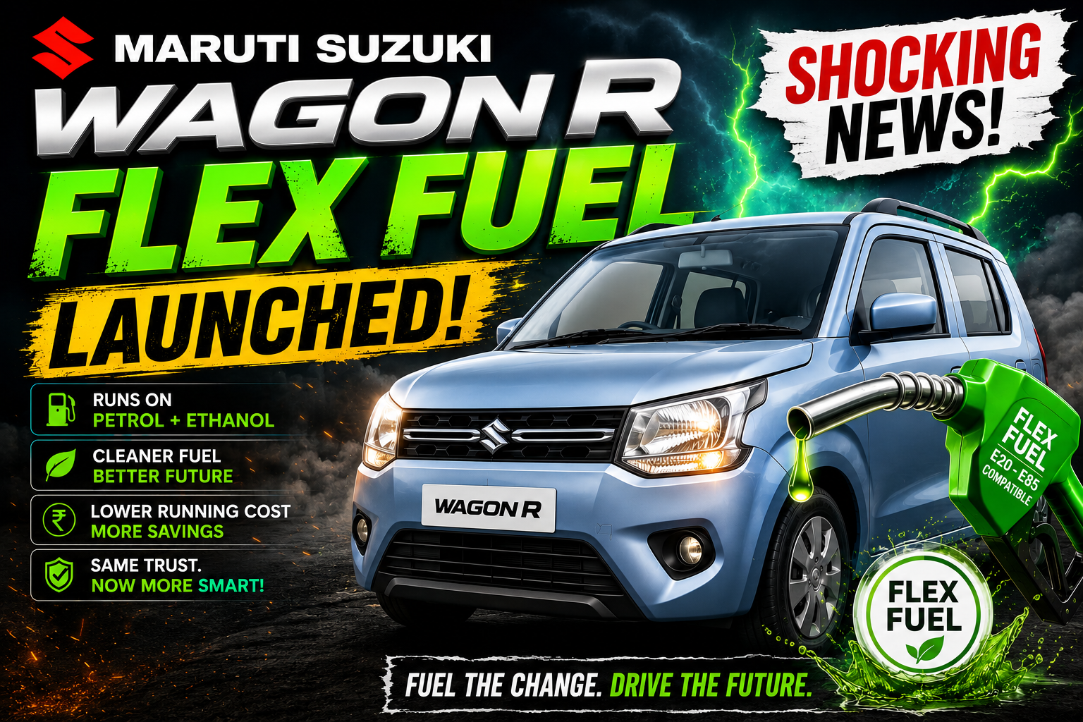 Maruti Wagon R Flex Fuel Launched: India's First E100 Car (Simple Guide)