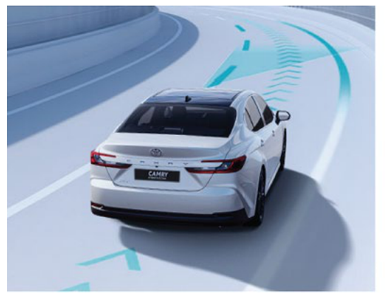 Toyota Camry, Lane Trace Assist keeps the car centred within its lane