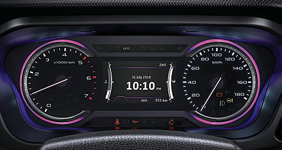 Mahindra Marazzo, Twin-pod instrument cluster with colour multi-information display