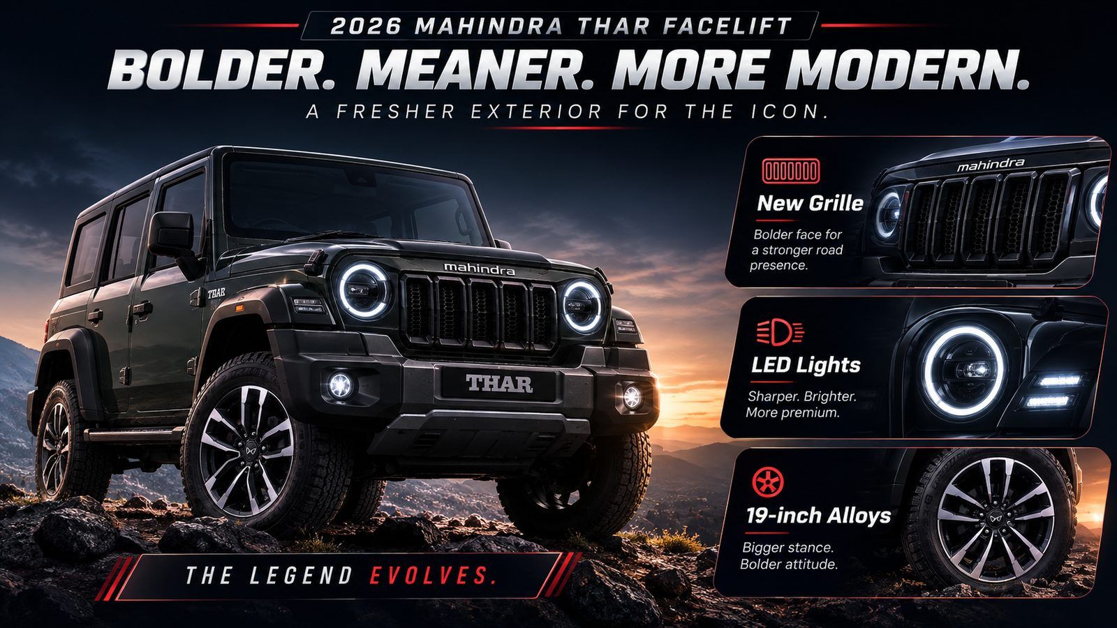Mahindra thar facelift