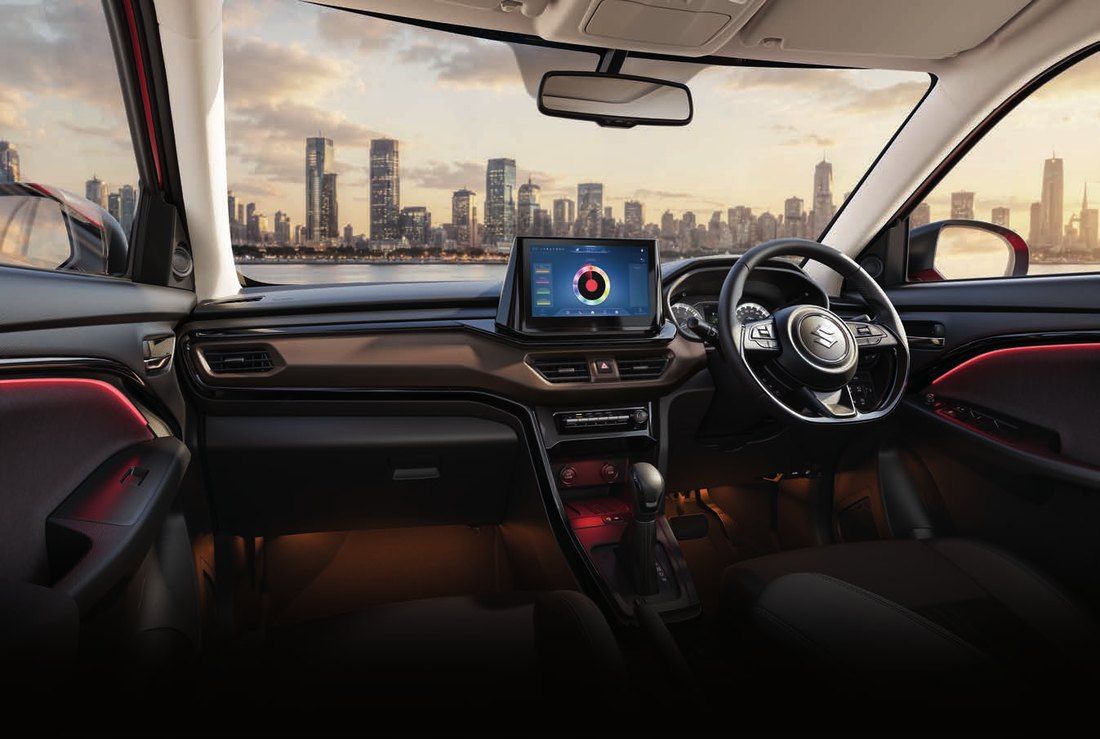 2026 Brezza interior with 10.1-inch touchscreen
