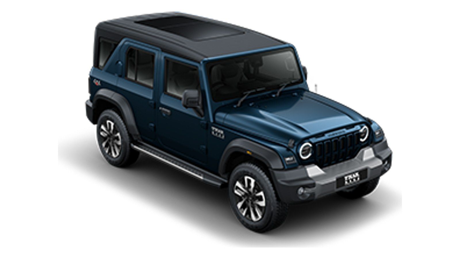 Mahindra Thar Roxx in Nebula Blue (Black roof)